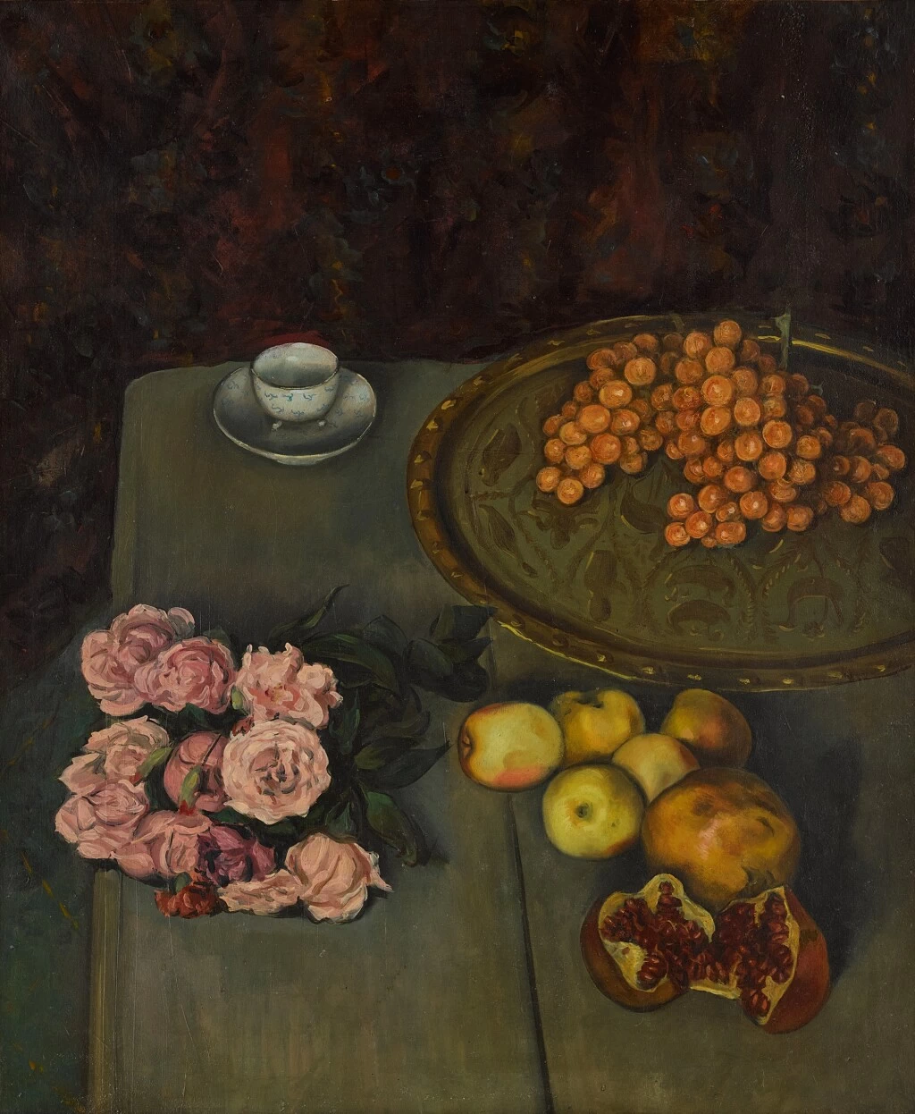Natura morta con rose e frutta, 1896